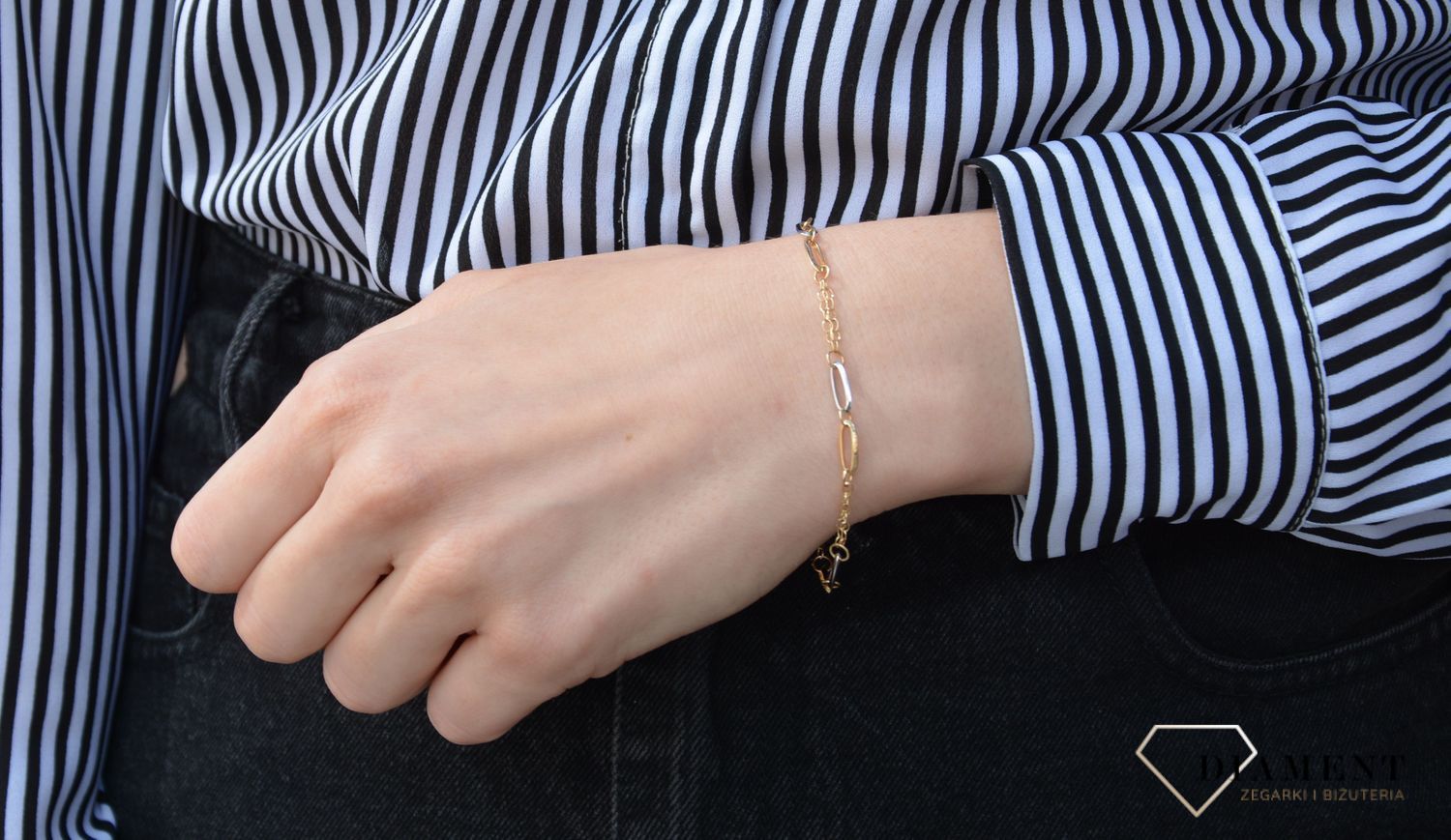 Złota bransoletka DALL'ACQUA GOLD łańcuszkowa BRE1580423 (2).jpg